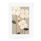 White Anemone Photographic Print, Floral Wall Art, Botanical Photo, Flower Photography, Elegant Home Decor, Nature Inspired Art Print - Tawshia